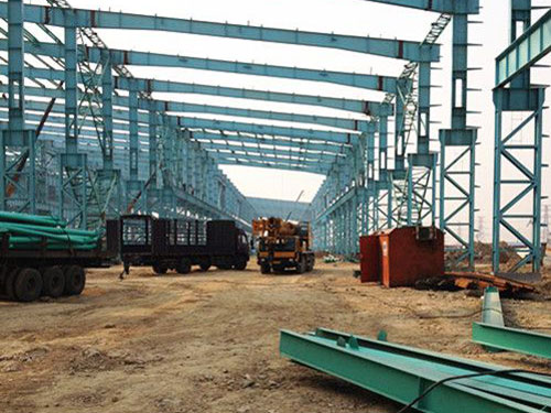 萊鋼100噸電爐鋼柱鋼梁